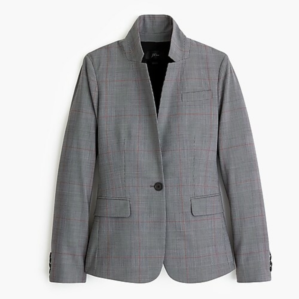 Wool Glenplaid Blazer